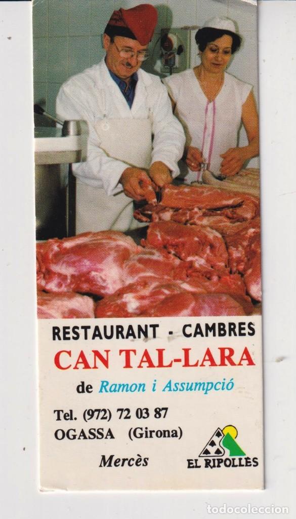 Colecionismo Calend&aacute;rios: CALENDARIO DE A&Ntilde;O 1998 EN PUBLICIDAD DE RESTAURANTE CAN TAL-LARA OGASSA GIRONA EN CATALAN