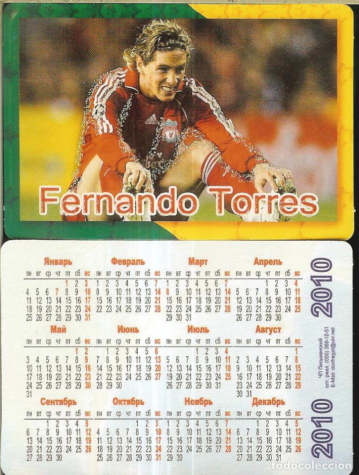 Coleccionismo Calendarios: CALENDARIO DE RUSIA F&Uacute;TBOL - 2010 - FERNANDO TORRES - LIVERPOOL