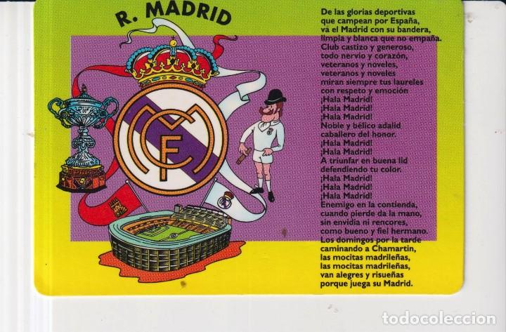 Collezionismo Calendari: CALENDARIO DE A&Ntilde;O 1998 CASA W.C.B. N&ordm; 605 HIMNO REAL MADRID CON PUBLICIDAD DE CAF&Eacute;S EN ESPA&Ntilde;OL