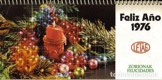 Colecionismo Calend&aacute;rios: Calendario Sobremesa A&ntilde;o 1976 LETAG EN VASCO Desktop Calendar, Scrivania Calendario Kalendar