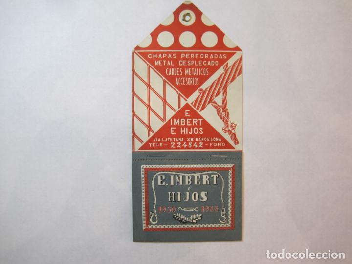 Coleccionismo calendarios: CHAPAS METAL CABLES E IMBERT E HIJOS-CALENDARIO A&Ntilde;O 1955-VER FOTOS-(K-4824)
