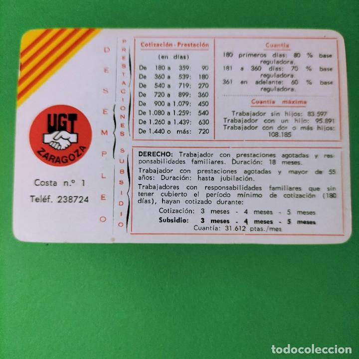 Coleccionismo Calendarios: CALENDARIO POLITICO UGT ZARAGOZA1987 .