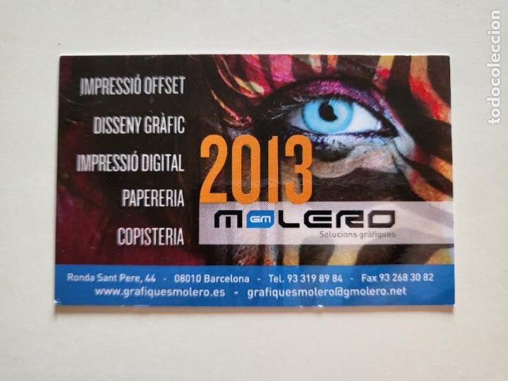 Sammeln von Kalendern: CALENDARIO DE BOLSILLO GR&Aacute;FICAS MOLERO TIENDA COPISTERIA