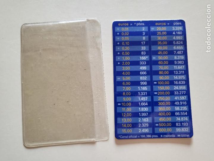 Coleccionismo calendarios: CALENDARIO DE BOLSILLO EUROCONVERTIDOR CON FUNDA