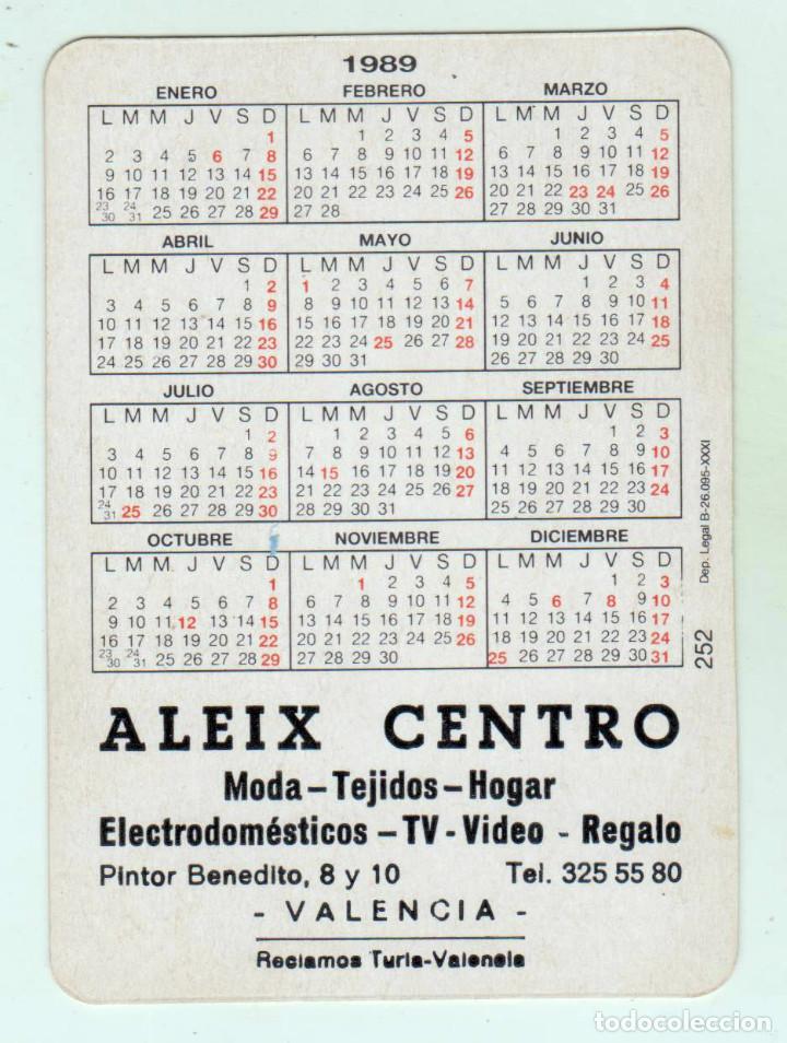 Coleccionismo calendarios: ALEIX CENTRO - A&Ntilde;O 1989 - PERFECTO ESTADO - Foto 2