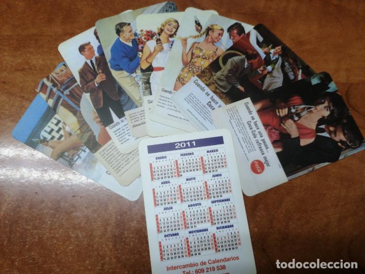 Coleccionismo calendarios: LOTE DE 9 CALENDARIOS DE BOLSILLO DEL 2011 (SERIE DE COCACOLA