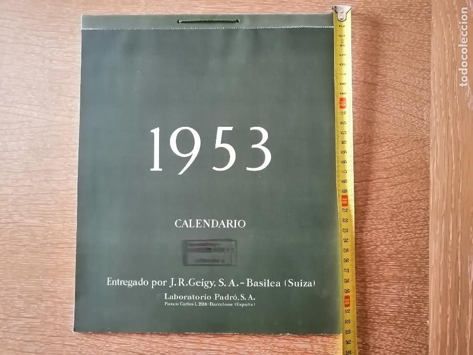 Colecionismo Calend&aacute;rios: CALENDARIO 1953. GRANDE Y CON FOTOSCOMPLETO