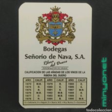 Coleccionismo Calendarios: CALENDARIO DE BODEGAS SEÑORÍO DE NAVA DE 1992. Lote 303920908