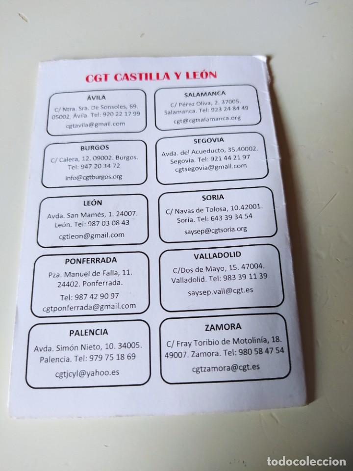 Coleccionismo calendarios: CALENDARIO ESCOLAR CGT DE 2020/21 - Foto 2