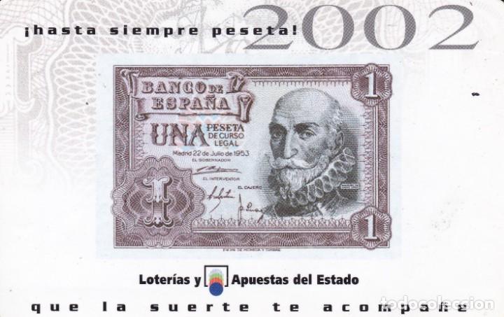 Coleccionismo calendarios: calendario hasta siempre peseta 2002