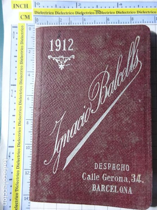 Collectables Calendars: CALENDARIO ALMANAQUE BOLSILLO. A&Ntilde;O 1912. IGNACIO BALCELLS BARCELONA, TEJIDOS DE SEDA FAJAS PA&Ntilde;UELOS