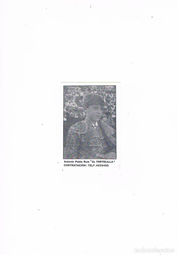 Collezionismo Calendari: Calendario novillero Antonio Pablo Ruiz el tortolilla Ecija 1990 **