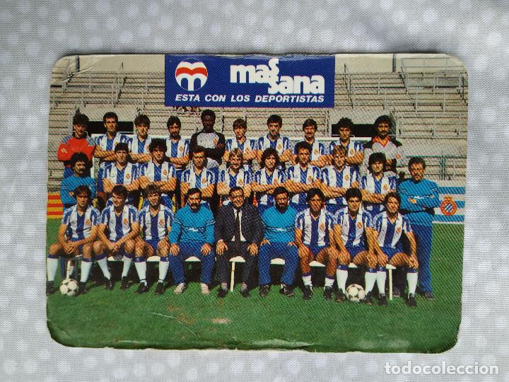 Coleccionismo calendarios: CALENDARIO DE BOLSILLO DE FUTBOL REAL C. D. ESPA&Ntilde;OL ESPANYOL PUBLICIDAD MASSANA SPORT MATARO 1985