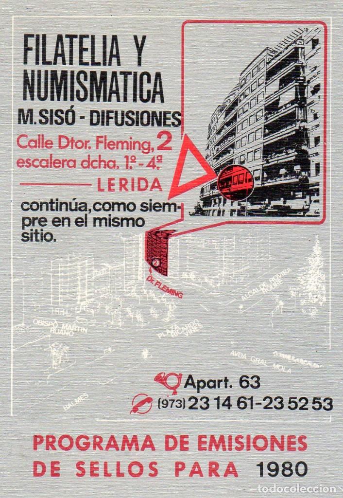 Coleccionismo calendarios: Calendario de Publicidad 1980 - M. SISO - DIFUSIONES (DIPTICO)