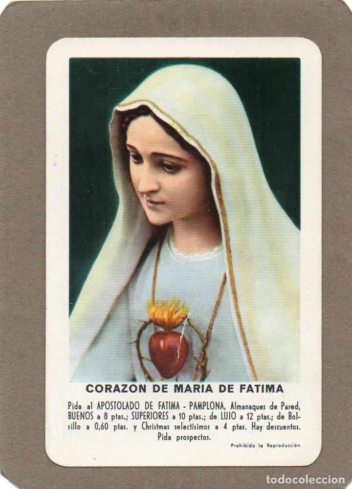 Collectionnisme Calendriers: Calendario de H. Fournier 1961 - CORAZON DE MARIA DE FATIMA