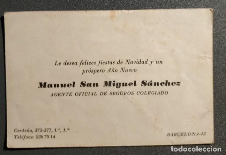 Coleccionismo Calendarios: Calendario Publicitario Manuel San Miguel S&aacute;nchez, agente de seguros (BARCELONA). 1965