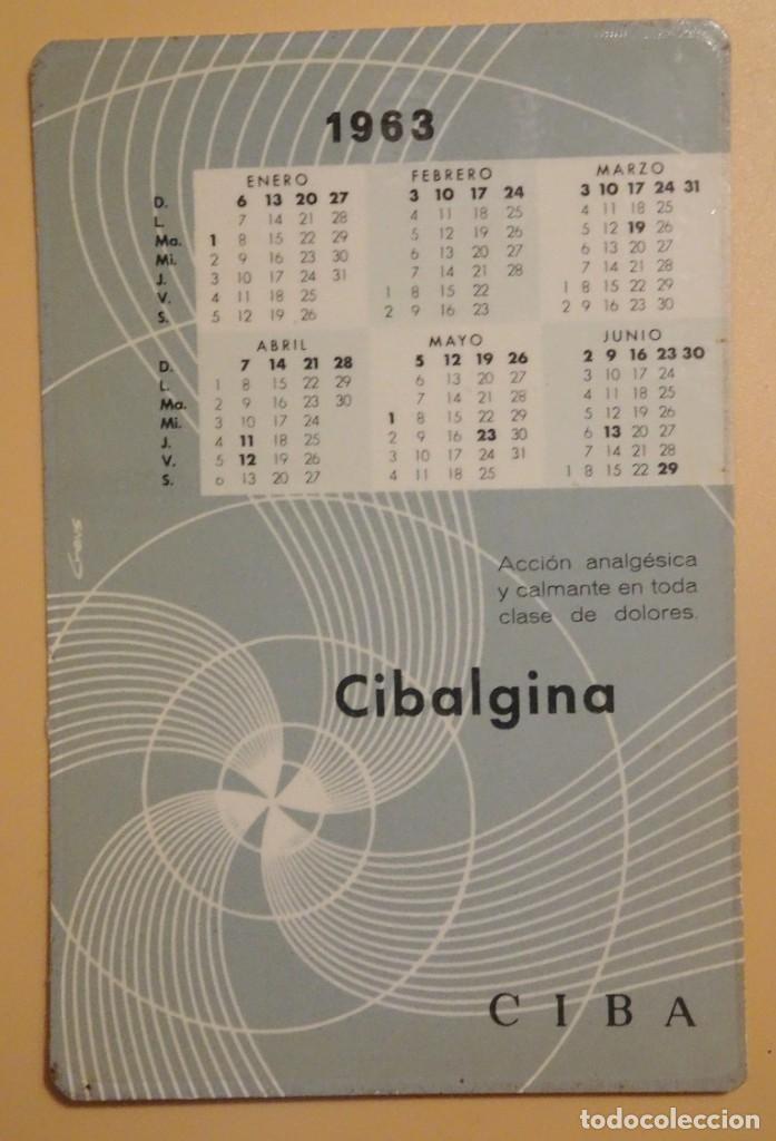 Coleccionismo calendarios: CALENDARIO DE BOLSILLO , CIBA, CIBALGINA , 1962 1963 ,VER FOTOS