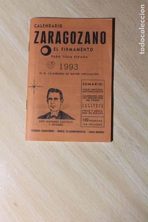 Coleccionismo Calendarios: CALENDARIO ZARAGOZANO. EL FIRMAMENTO. DON MARIANO CASTILLO Y OCSIERO. 10,4 x 15,4 cm. A&Ntilde;O 1993.