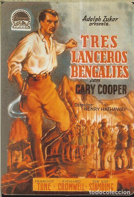 Coleccionismo Calendarios: CALENDARIO DE SERIE - CINE- 2004 - CB N&ordm; 40 - TRES LANCEROS BENGALIES - GARY COOPER