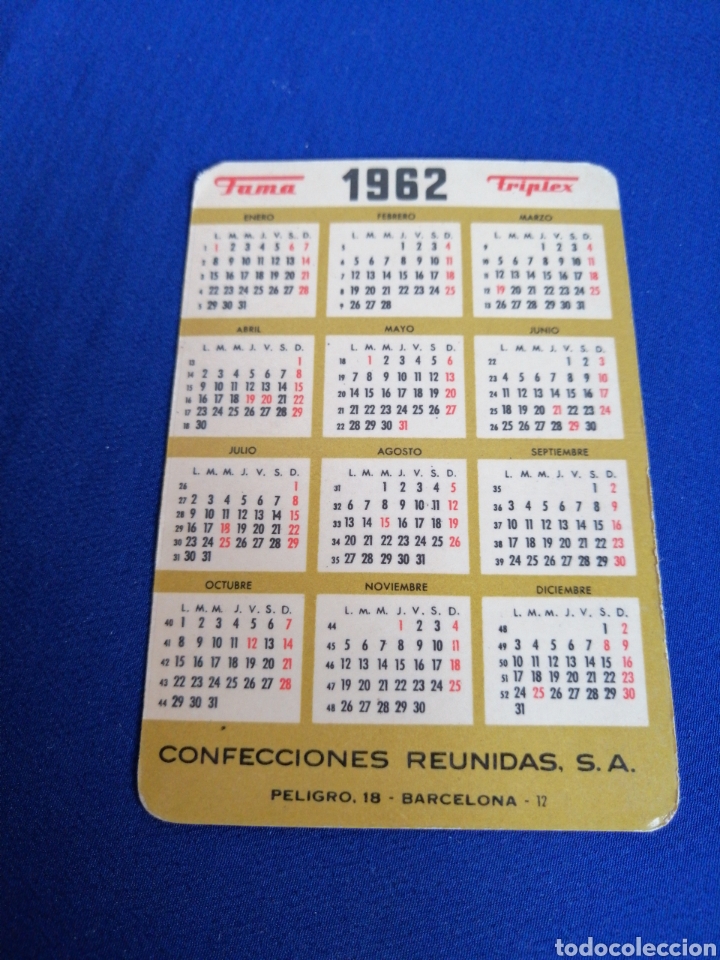 Coleccionismo calendarios: CALENDARIO IMPERMIABLES TRIPLEX 1962 - Foto 2