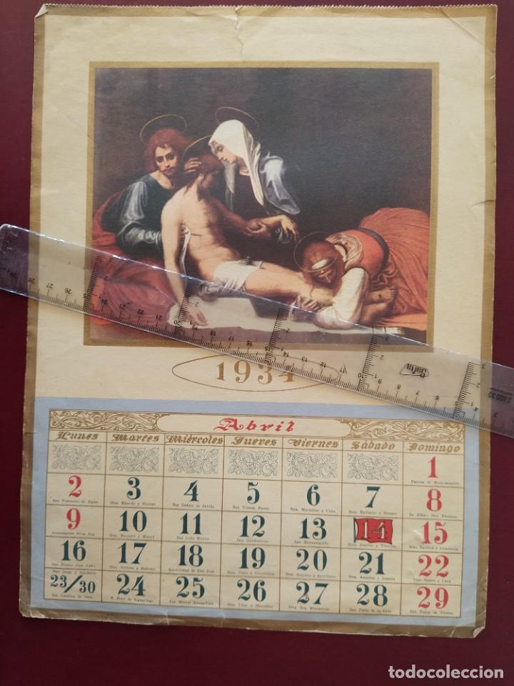 Coleccionismo calendarios: hoja de calendario abril 1934