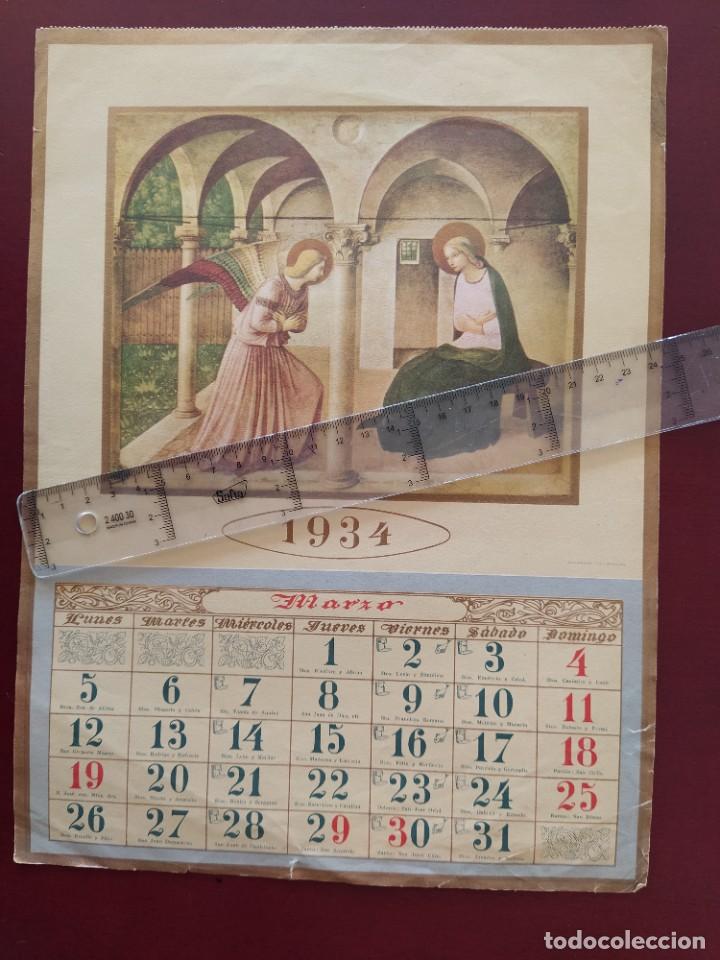 Coleccionismo calendarios: hoja de calendario marzo 1934