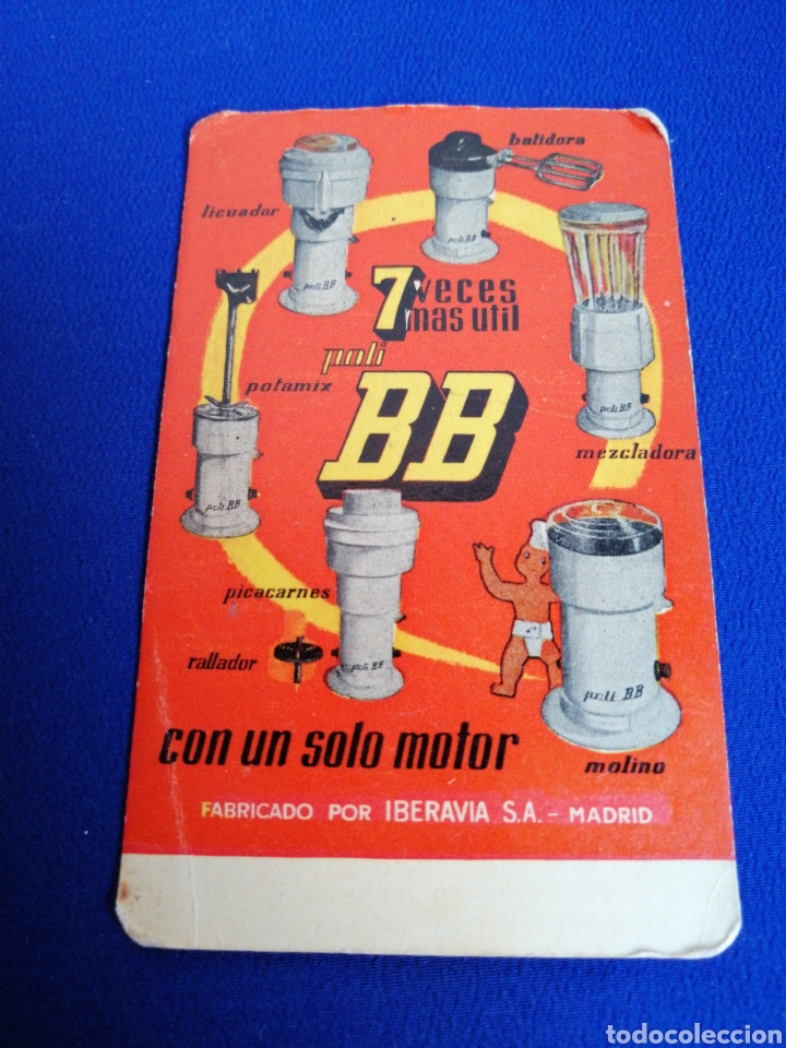 Coleccionismo calendarios: CALENDARIO POLI BB 1962 - Foto 1