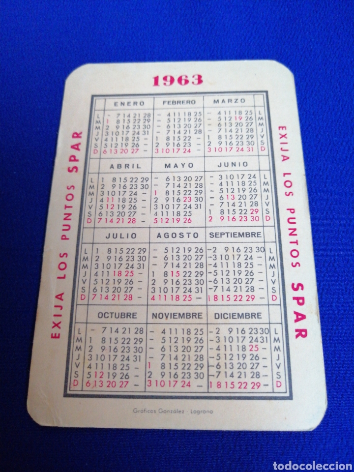 Coleccionismo calendarios: CALENDARIO SPAR 1963 - Foto 2
