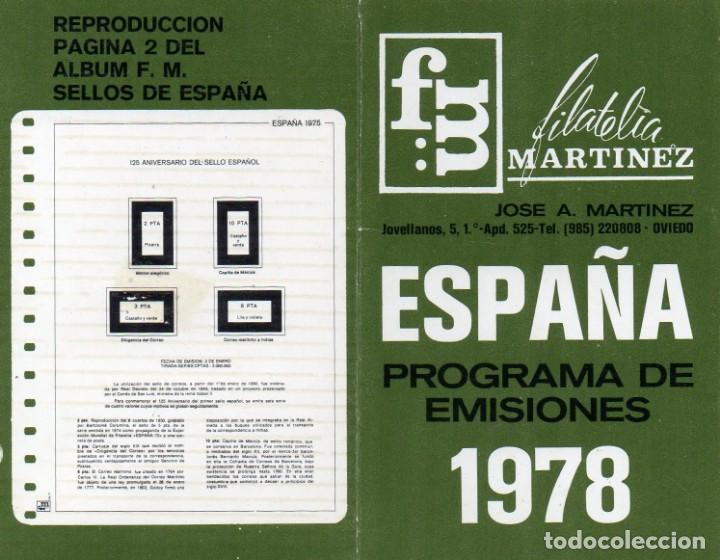 Sammeln von Kalendern: Calendario de Publicidad 1978 - FILATELIA MARTINEZ (TRIPTICO)
