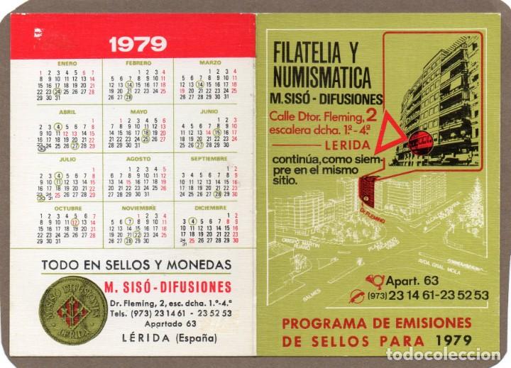 Coleccionismo calendarios: Calendario de Publicidad 1979 - FILATELIA M. SISO (DIPTICO)