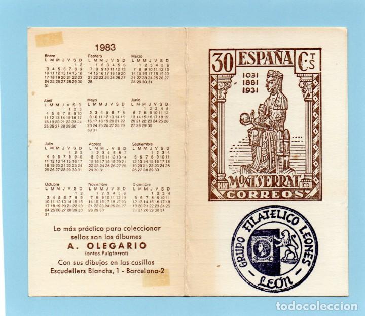 Collectionnisme Calendriers: Calendario de Publicidad 1983 - GRUPO FILATELICO LEONES (DIPTICO)
