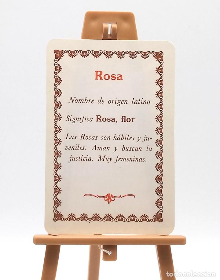 Colecionismo Calend&aacute;rios: Calendario de bolsillo - 1991 - Nombres - Rosa