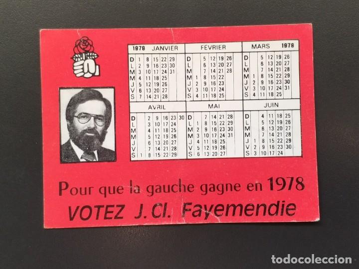 Coleccionismo Calendarios: VCK 0140 Calendario bolsillo franc&eacute;s - A&Ntilde;O 1978 - POL&Iacute;TICO PARTIDO SOCIALISTA - VOTEZ SOCIALISTE