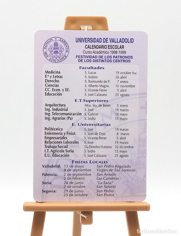 Sammeln von Kalendern: Calendario de bolsillo - Escolar 1998 / 1999 - Universidad de Valladolid