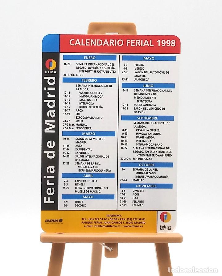Collectables Calendars: Calendario de bolsillo - Calendario Ferial 1998 - Feria de Madrid Ifema