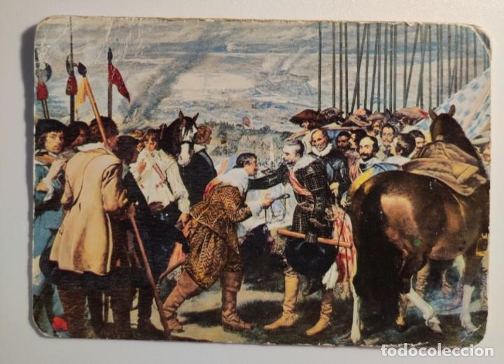 Coleccionismo calendarios: Calendario de bolsillo con imagen del CUADRO DE LA RENDICI&Oacute;N DE BREDA (Vel&aacute;zquez). 1973