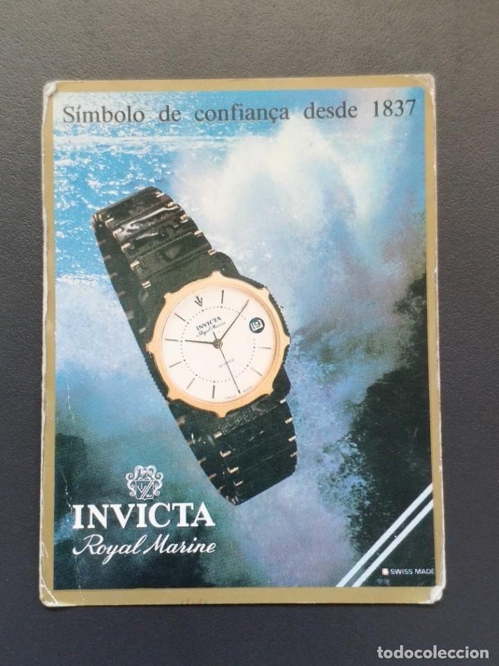 Coleccionismo calendarios: VCK 0329 Calendario bolsillo portugu&eacute;s - A&Ntilde;O 1986 - RELOJ INVICTA ROYAL MARINE