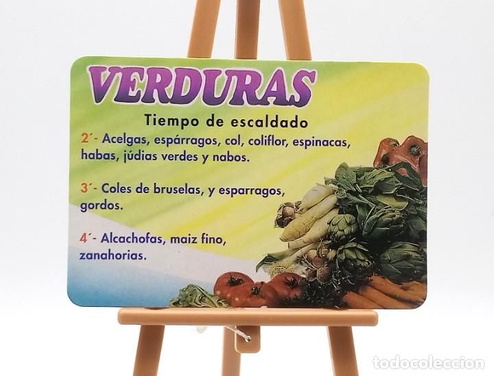 Colecionismo Calend&aacute;rios: Calendario de bolsillo - 2001 - Verduras. Tiempo de escaldado - Serie L-314