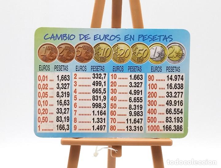Sammeln von Kalendern: Calendario de bolsillo - 2002 - Cambio de euros en pesetas - Serie BO 628