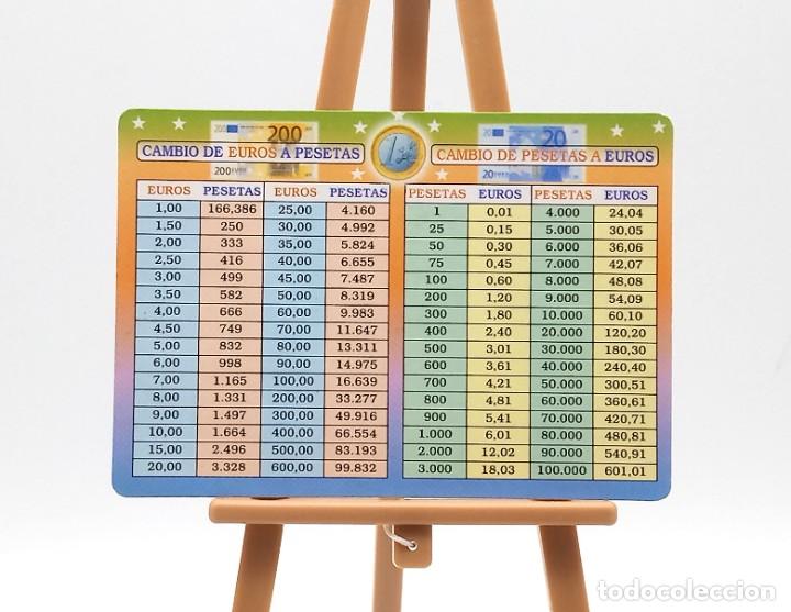 Sammeln von Kalendern: Calendario de bolsillo - 2002 - Cambio de euros a pesetas - Serie WCB 167