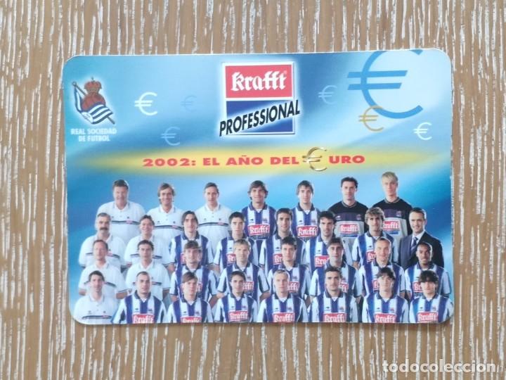 Coleccionismo Calendarios: VCK 0880 Calendario bolsillo - A&Ntilde;O 2002 - KRAFFT FUTBOL REAL SOCIEDAD