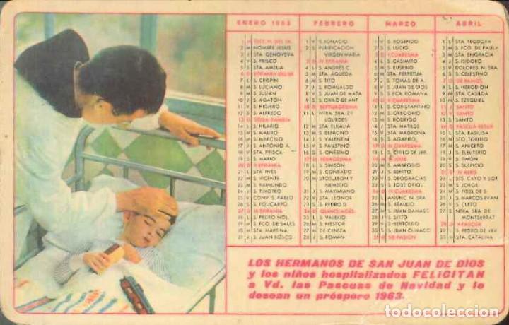 Collezionismo Calendari: CALENDARIO PUBLICIDAD RELIGIOSO HERMANOS SAN JUAN DE DI&Oacute;S - A&Ntilde;O 1963