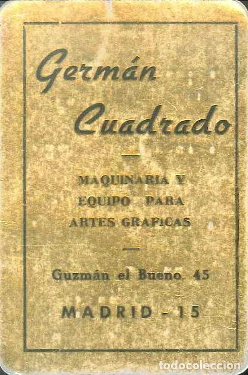 Colecionismo Calend&aacute;rios: CALENDARIO PUBLICIDAD MAQUINARIA GERM&Aacute;N CUADRADO - A&Ntilde;O 1964