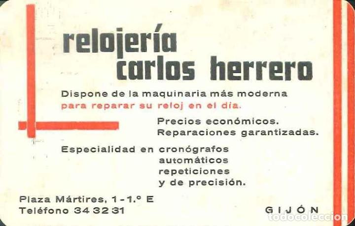 Colecionismo Calend&aacute;rios: CALENDARIO PUBLICIDAD RELOJES CARLOS HERRERO (GIJ&Oacute;N) - A&Ntilde;O 1971