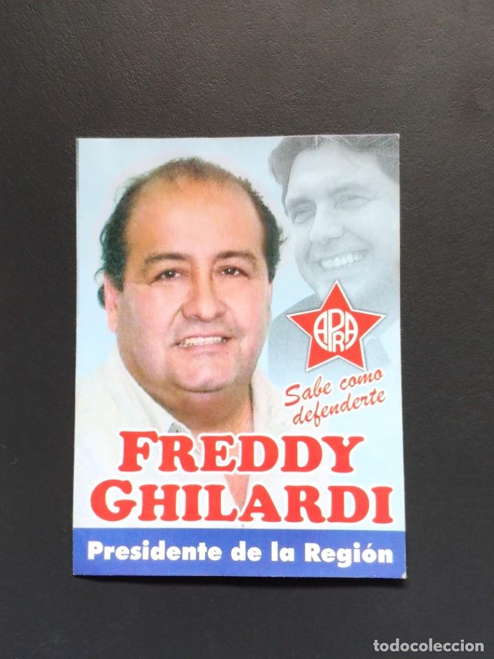 Sammeln von Kalendern: VCK 0931 Calendario bolsillo - A&Ntilde;O 2002 2003 - POL&Iacute;TICO FREDDY GHILARDI PRESIDENTE REGI&Oacute;N APRA