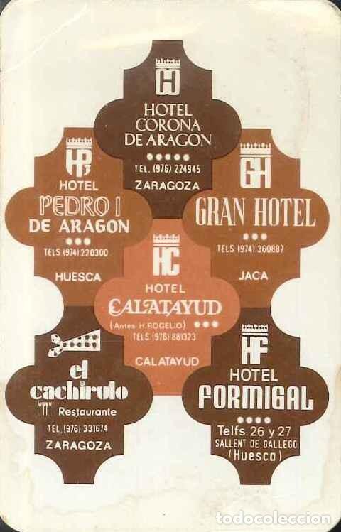 Colecionismo Calend&aacute;rios: CALENDARIO PUBLICIDAD HOTEL CORONA ARAGON - PEDRO I ARAGON - GRAN HOTEL - CALATAYUD - A&Ntilde;O 1975