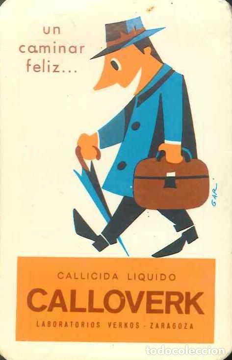 Colecionismo Calend&aacute;rios: CALENDARIO PUBLICIDAD - CALLICIDA L&Iacute;QUIDO - CALLOVERK - A&Ntilde;O 1976