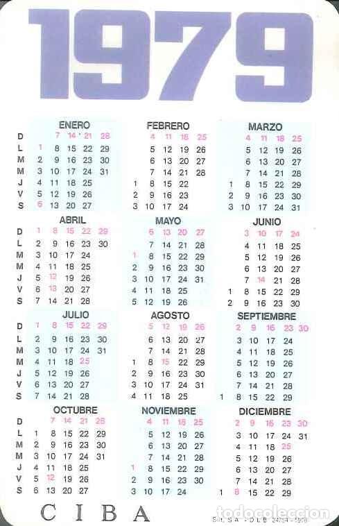 Colecionismo Calend&aacute;rios: CALENDARIO PUBLICIDAD FARMACIA - CIBALGINA - A&Ntilde;O 1979 / 1980