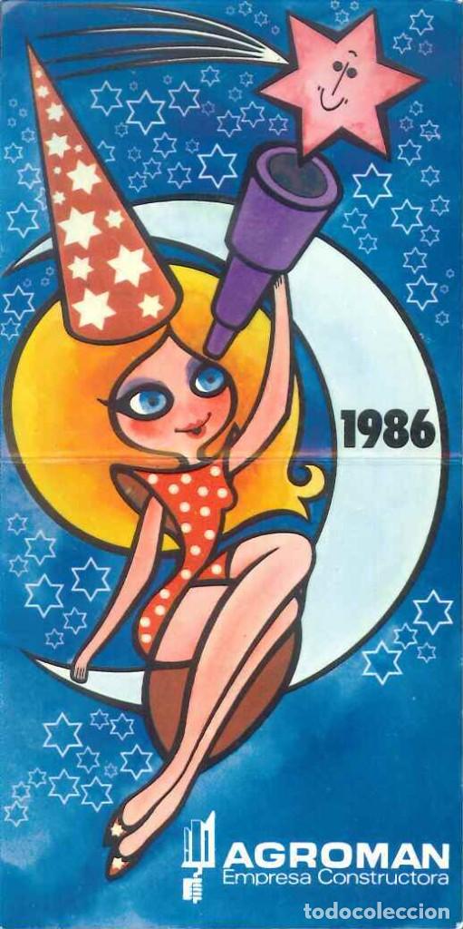 Colecionismo Calend&aacute;rios: CALENDARIO PUBLICIDAD AGROMAN - EMPRESA CONSTRUCTORA - D&Iacute;PTICO - A&Ntilde;O 1986 / 1987
