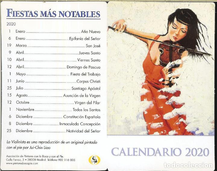 Coleccionismo Calendarios: CALENDARIO DE PUBLICIDAD - 2020 - ASOCIACI&Oacute;N DE PINTORES CON LA BOCA Y CON EL PIE
